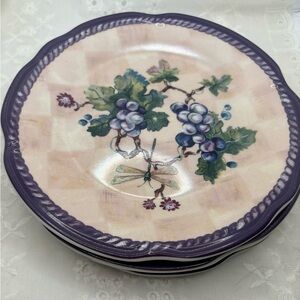 3 Tracy Porters The  Claret Collection salad plates
